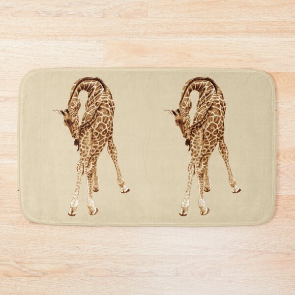 Item preview, Giraffe biting its tail - brown colorized version designed and sold by SylvieG18.
