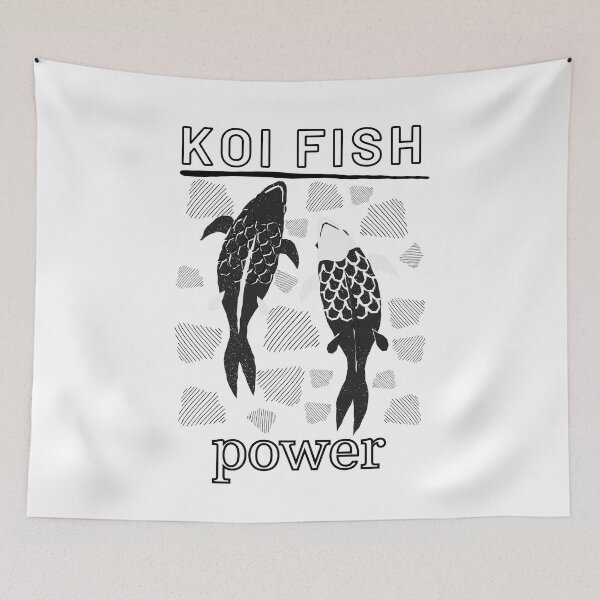 Item preview, Chinese Lucky Koi Fish Feng Shui Black designed and sold by FengShuiLounge.