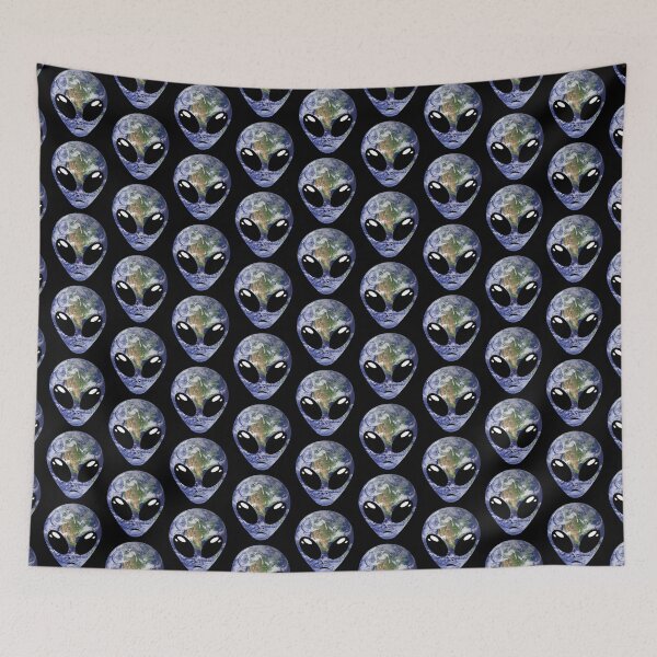 Item preview, Alien head - Planet Earth skin designed and sold by AreaStickers.