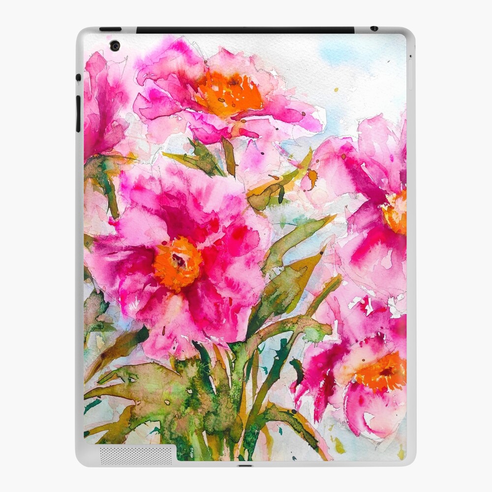 Light Pink Floral Collage + Watercolor Art – The Artwerks
