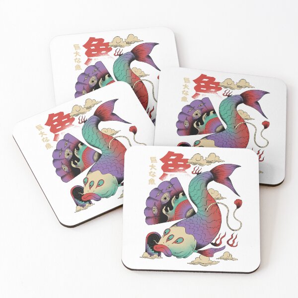 Item preview, Abstract Japan design with fish and fan designed and sold by Rob-Son.