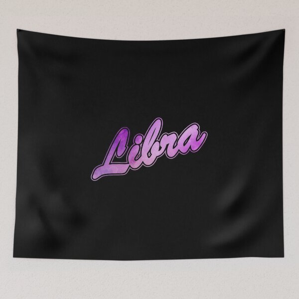 Item preview, LIBRA Zodiak Sign Brush Script (purple/pink) designed and sold by JennieCarolina.