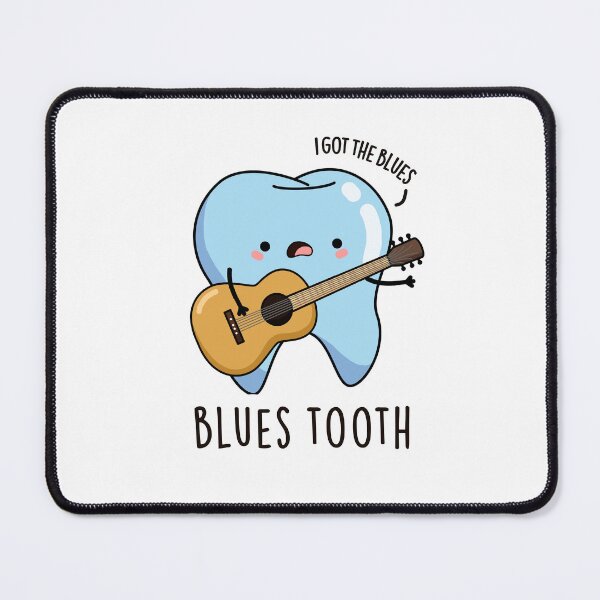 Item preview, Blues Tooth Funny Dental Music Puns  designed and sold by punnybone.