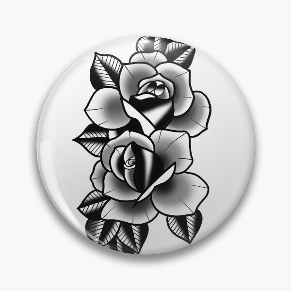 Item preview, Fkj tattoo flash black roses designed and sold by franckfkj.