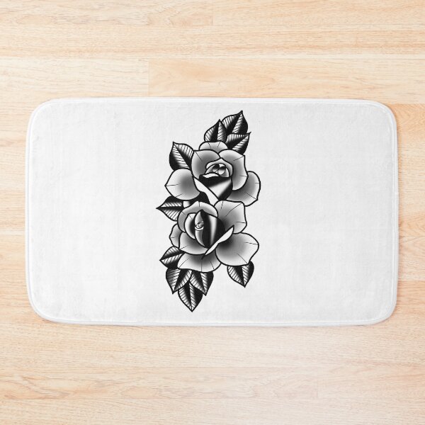 Item preview, Fkj tattoo flash black roses designed and sold by franckfkj.