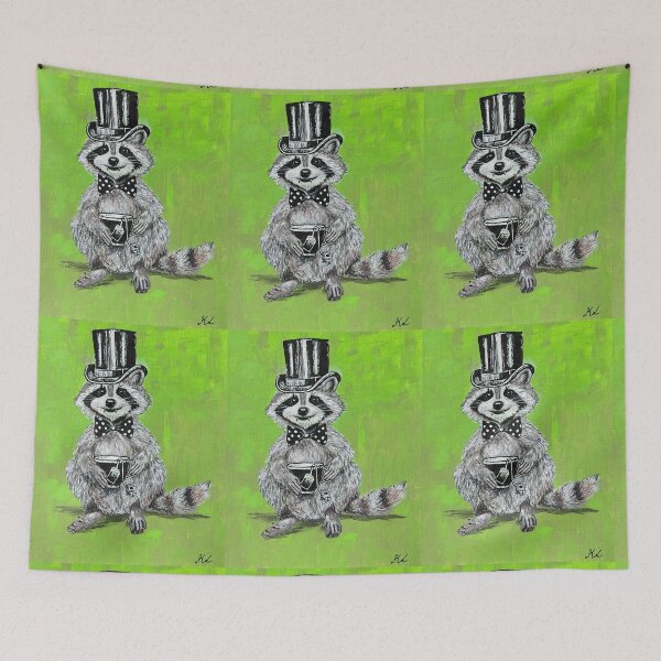 Item preview, Cuppa tea sir ? Raccoon  designed and sold by FurHorror.