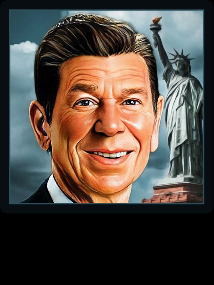 "Ronald Reagan Cartoon Caricature, ronald, reagan, ronald reagan