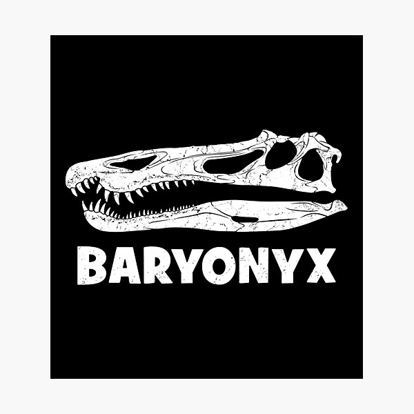 Artikel-Vorschau von Baryonyx Fossil Schädel, designt und verkauft von NicGrayGraphic.