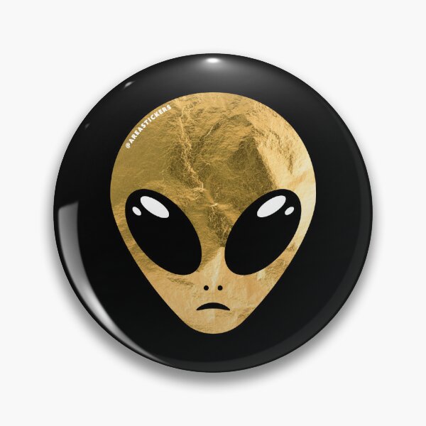 Item preview, Alien head - Gold skin designed and sold by AreaStickers.