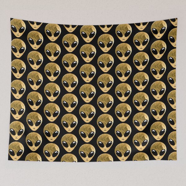 Item preview, Alien head - Gold skin designed and sold by AreaStickers.