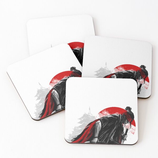 Item preview,  Japanese Samurai Warrior Kneeling With Swords. designed and sold by anes18.