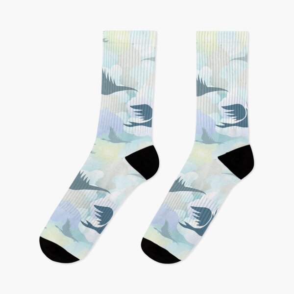 Item preview, Silhouettes Of Flying Blue Birds designed and sold by danikaVT.