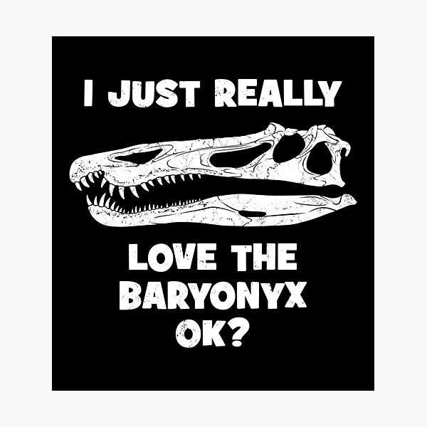 Artikel-Vorschau von Baryonyx Fossil Schädel, designt und verkauft von NicGrayGraphic.