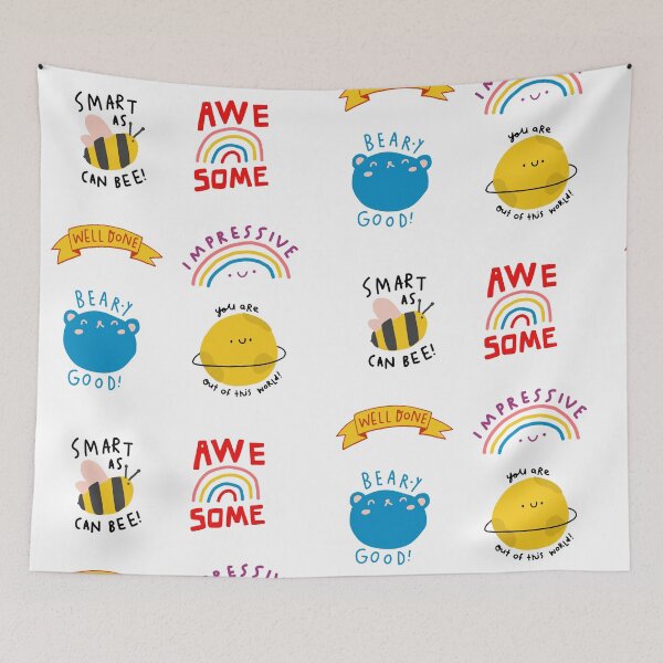 Item preview, positive affirmations , kawaii sticker pack, for kids ,  designed and sold by helkav.