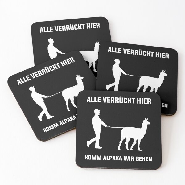 Artikelvorschau, Alle Verrückt Hier Komm Alpaka Wir Gehen Lustiger Spruch entworfen und verkauft von Lenny Stahl.