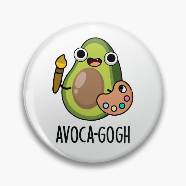 Item preview, Avoca-gogh Cute Avocado Artist Pun designed and sold by punnybone.
