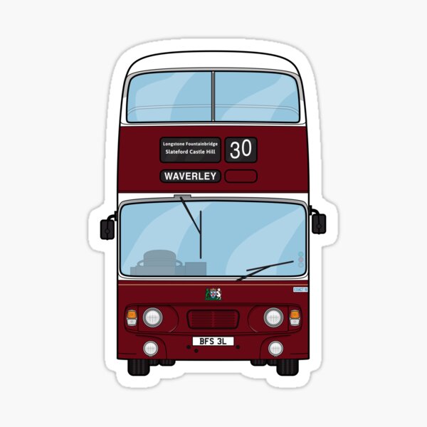 Item preview, Edinburgh Lothian BFS3L Leyland Atlantean Illustration 90s Scottish designed and sold by BFXIII.