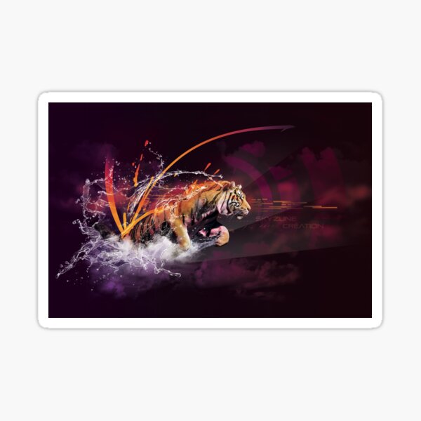 TIGER SPLASH by Skyzune ART Sticker