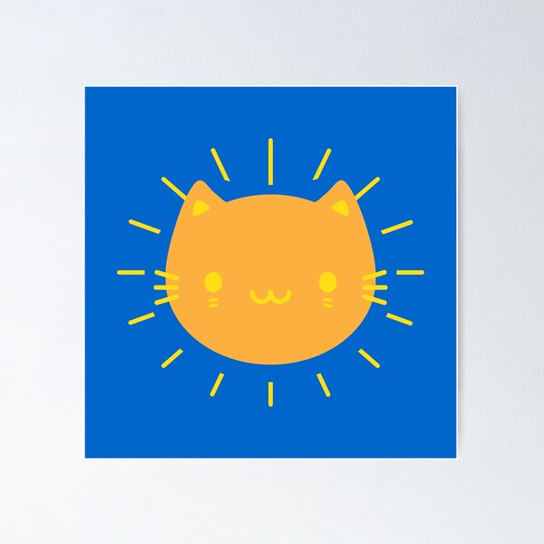 Kawaii Sunshine Cats Poster