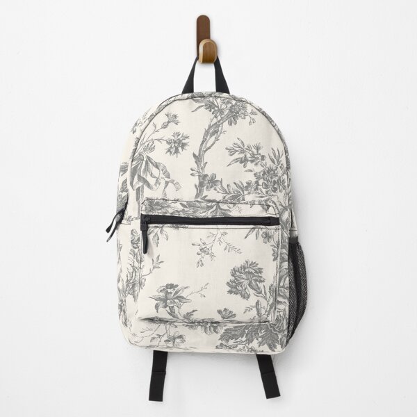 Item preview, Toile de Jouy Fleurie Pattern in Light Gray Colour designed and sold by silver6press.