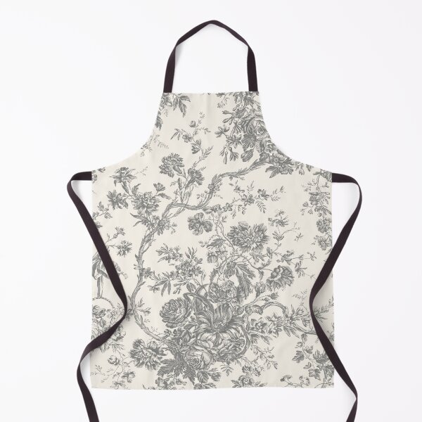 Item preview, Toile de Jouy Fleurie Pattern in Light Gray Colour designed and sold by silver6press.