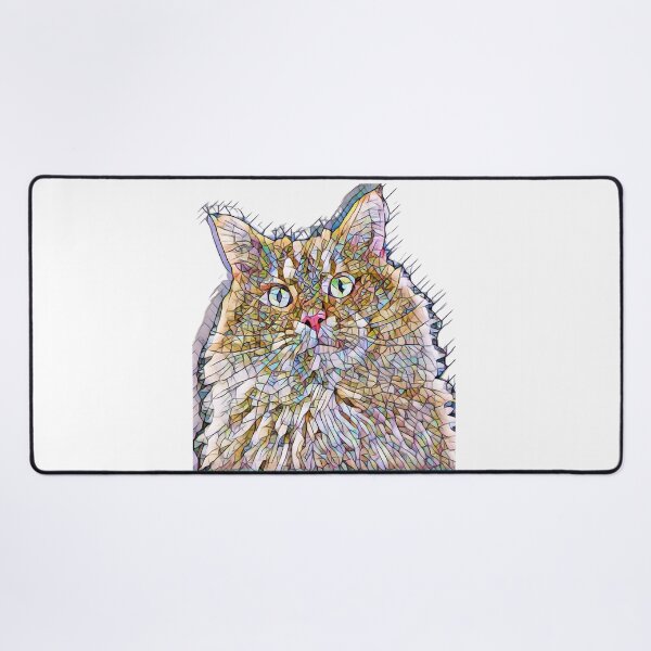 Item preview, An image of a cat with a surprised look in a mosaic style  designed and sold by HDpod.