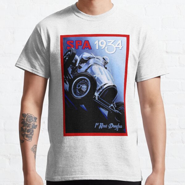 SPA: Vintage 1934 Grand Prix Auto Advertising Print Classic T-Shirt