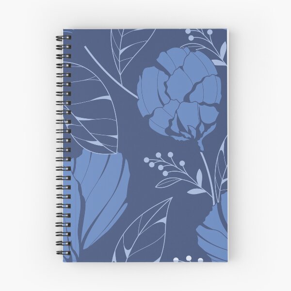 Item preview, Vintage Luxury Hand Drawn Floral Light Navy Blue Pattern designed and sold by TeeBeesDesign.