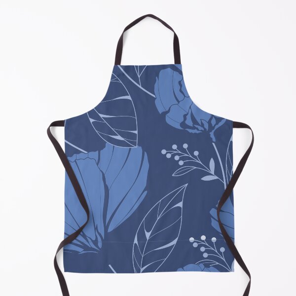 Item preview, Vintage Luxury Hand Drawn Floral Light Navy Blue Pattern designed and sold by TeeBeesDesign.