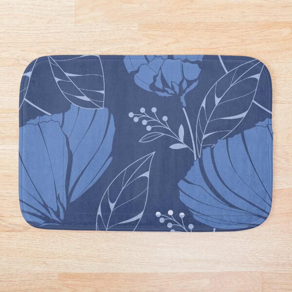 Item preview, Vintage Luxury Hand Drawn Floral Light Navy Blue Pattern designed and sold by TeeBeesDesign.