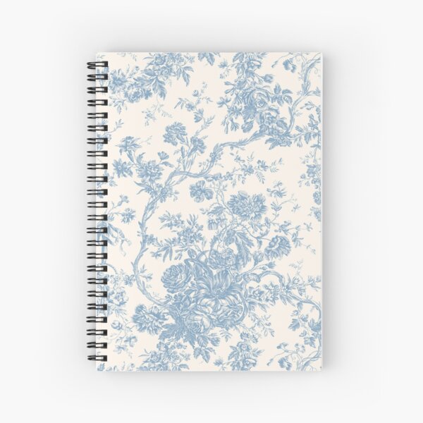 Item preview, Toile de Jouy Fleurie Pattern in French Blue Colour designed and sold by silver6press.