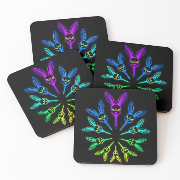 Item preview, Bunny Frog Leap Rainbow Trippy fan art designed and sold by IMNIUM.