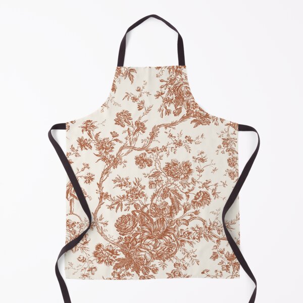 Item preview, Toile de Jouy Fleurie Pattern in Red Ocher Colour designed and sold by silver6press.