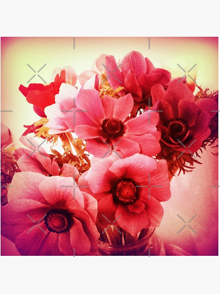 Pink Velvet Floral Art - Pink Flower Design - Romantic by OneDayArt