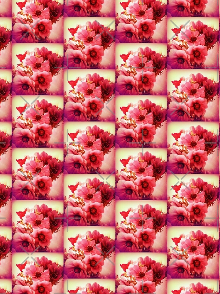Thumbnail 4 of 4, A-Line Dress, Pink Velvet Floral Art - Pink Flower Design - Romantic designed and sold by OneDayArt.
