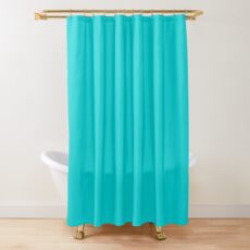 Dark Turquoise Blue Shower Curtains Redbubble