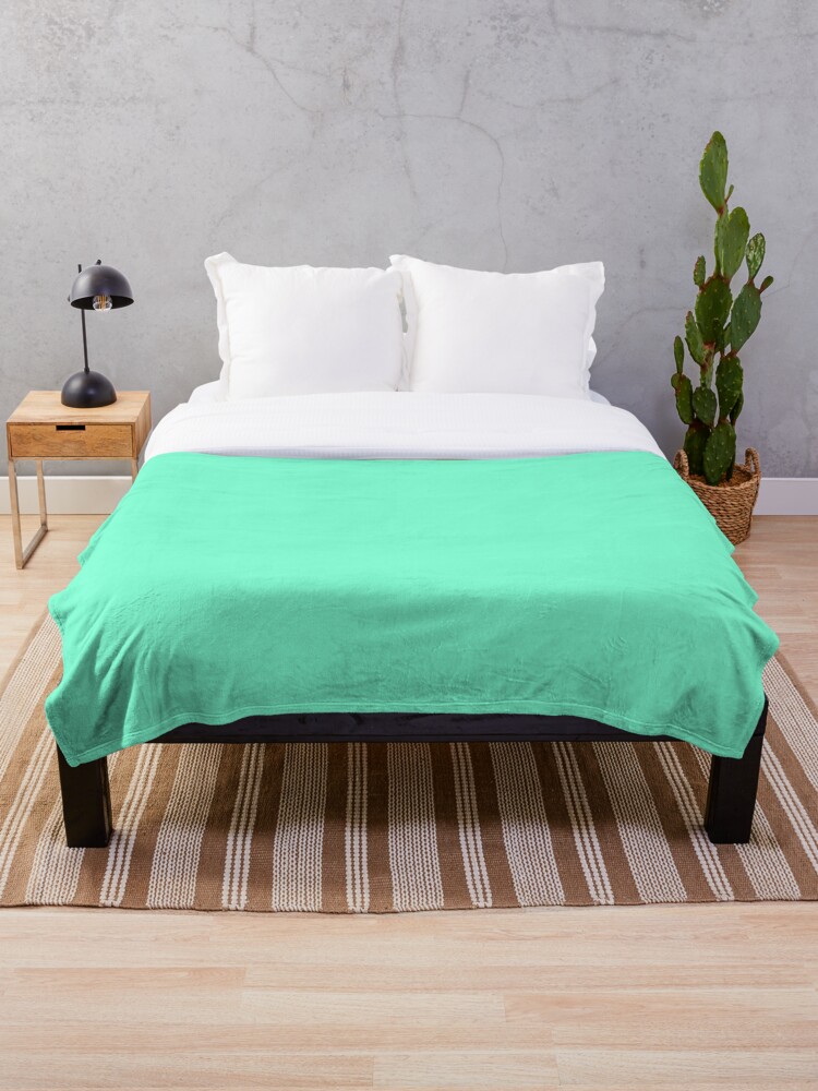 Aquamarine Tropical Ocean Aqua Blue Green Throw Blanket By Podartist Redbubble