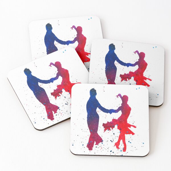 Item preview, Latin dance pose painting dance couple salsa samba jive chachacha designed and sold by OlivsOriginal.