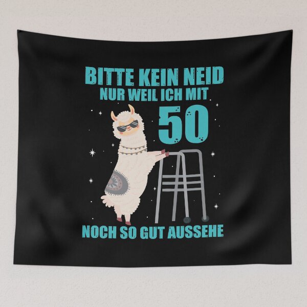 Item preview, 50. Geburtstag Geschenk Lama Alpaka Bitte Kein Neid 50 Jahre designed and sold by Lenny Stahl.