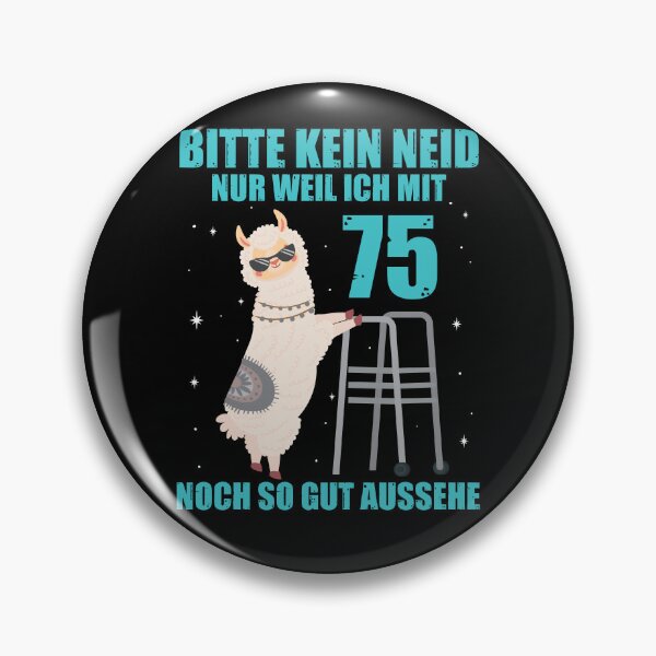 Item preview, 75. Geburtstag Geschenk Lama Alpaka Bitte Kein Neid 75 Jahre designed and sold by Lenny Stahl.