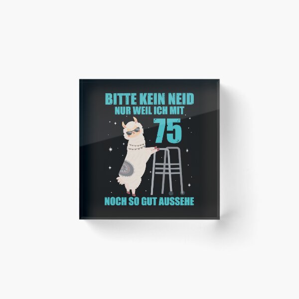 Item preview, 75. Geburtstag Geschenk Lama Alpaka Bitte Kein Neid 75 Jahre designed and sold by Lenny Stahl.