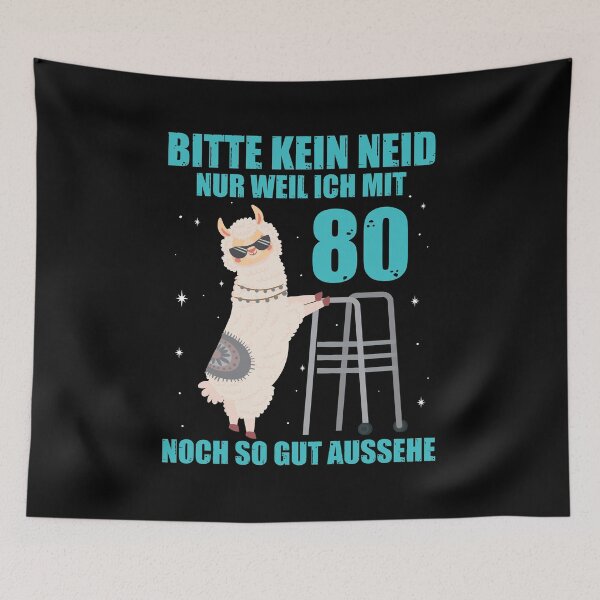 Item preview, 80. Geburtstag Geschenk Lama Alpaka Bitte Kein Neid 80 Jahre designed and sold by Lenny Stahl.