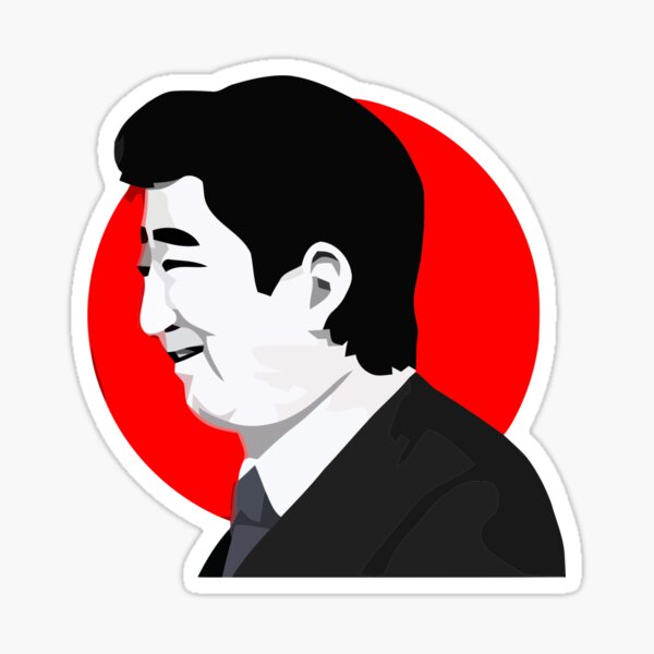 “shinzo abe " Sticker for Sale by kokpapsih21 | Redbubble