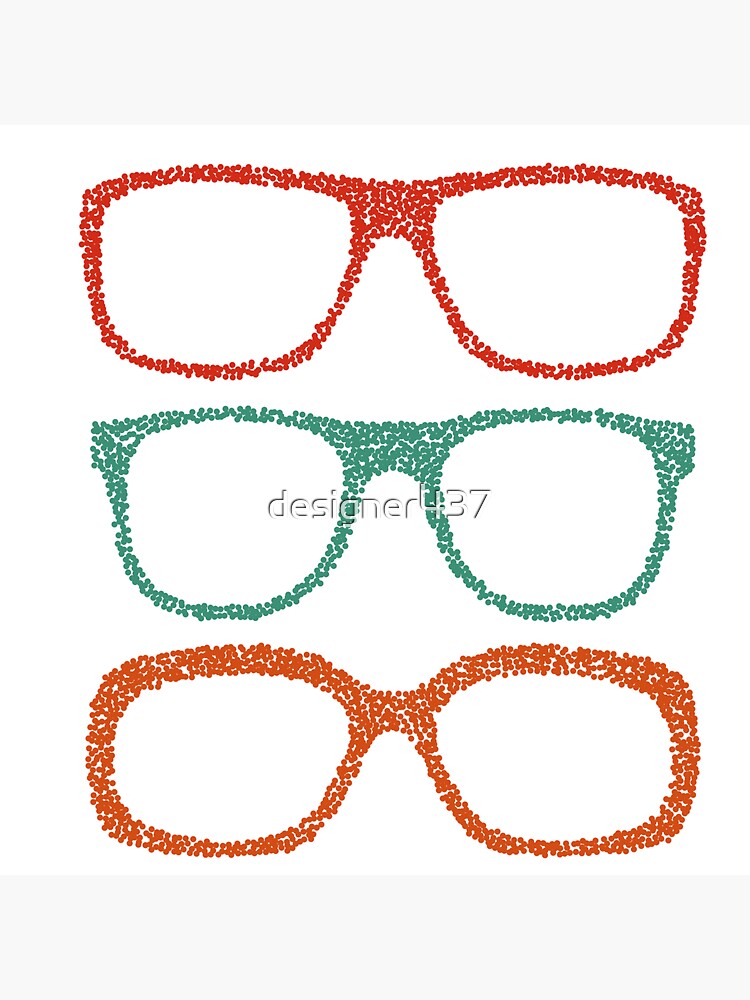 "Dotted eyeglasses set" Sticker by designer437 Redbubble