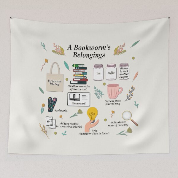 Item preview, A Bookworm's Belongings designed and sold by Pavnud.