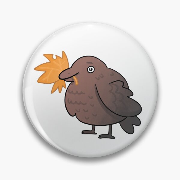 Item preview, Cute Crow with leaf  designed and sold by glittery-ugly.