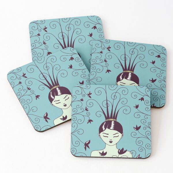 Item preview, Strange Hairstyle And Flowery Swirls designed and sold by Boriana Giormova.