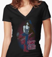 Vamp Girl Women's Fitted V-Neck T-Shirt