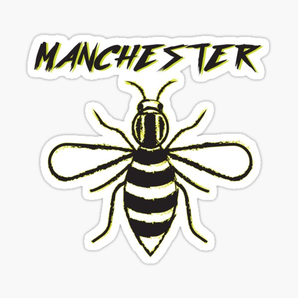 "Manchester Bee" Sticker for Sale by artpassion | Redbubble