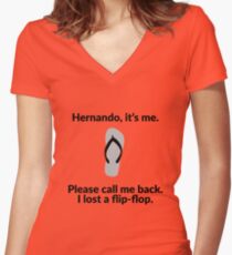 Sense8 Lito's flip-flop Women's Fitted V-Neck T-Shirt